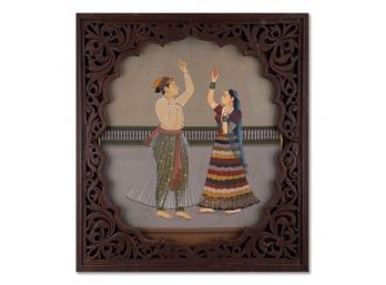 20th Century Original Oil Painting 'Indian Couple'