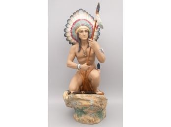 Lladro Retired Porcelain Sculpture Indian Chief- 282