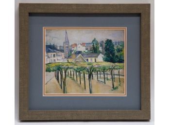 Paul Cezanne (1839 - 1906) Print 'Plaza Auvers-sur Oise'