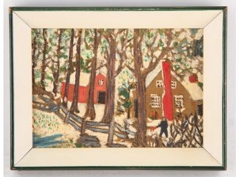 'The Red Barn'by Grandma Moses Authorized Framed Reproduction