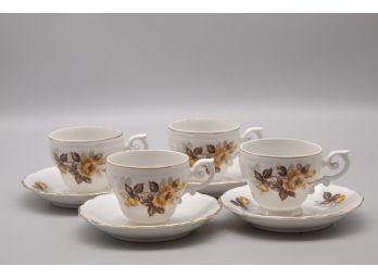 Set Of Four Tea Cups Made In Japan