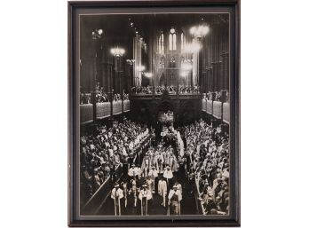 Old Black And White Photograph 'King George VI Coronation At Westminster Abbey'