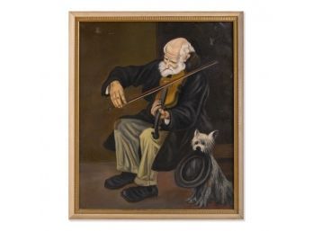 Early 20th Century Original Oil 'Portrait Of Old Man'