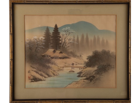 Nihonga Watercolor 'Valley View'
