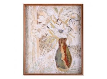 Dee Rundall  (Born 1923) Original Oil 'Flowers In Vase'
