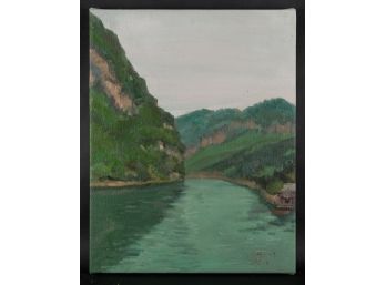 Fine Art Landscape Original Oil Painting By Artist Muzhou Yu 'Spring'