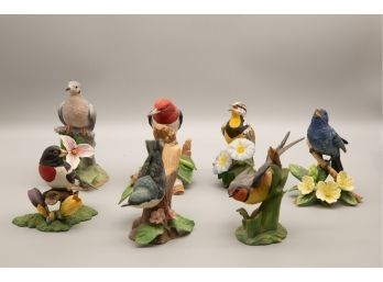 Set Of 7 Lenox Porcelain Birds Decor