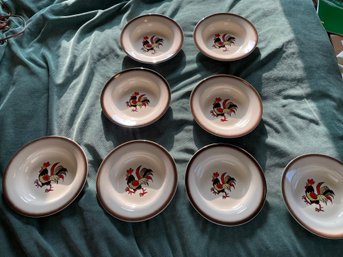 Poppytrail Metlox Rooster Soup Bowls