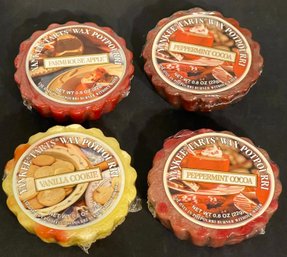 Yankee Candle Wax Tart Lot Of 4 - Winter / Fall Flavor Scents