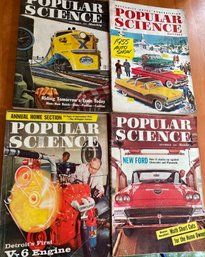 4 1950s Popular Science Magazines
