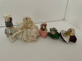 Dollhouse Mouse Figures