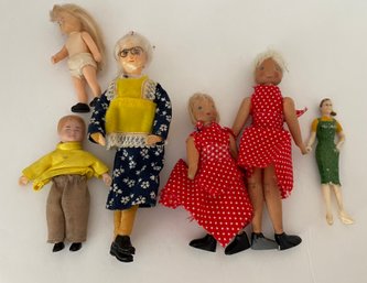 Group Of Dollhouse Dolls