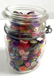 Canning Jar Full Of Buttons