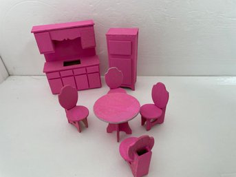 Pink Painted Dollhouse Furniture