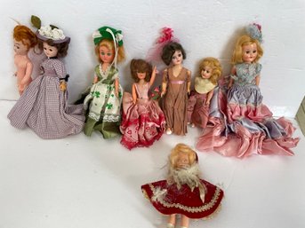 8 Vintage Dolls Plastic Sleepeye