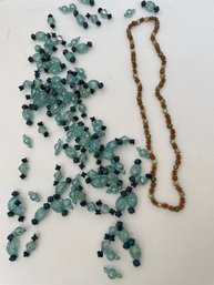Plastic Beads  & Stone Necklace