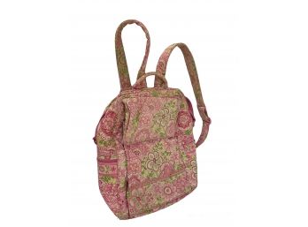 Vera Bradley Petal Pink Pink And Green Backpack