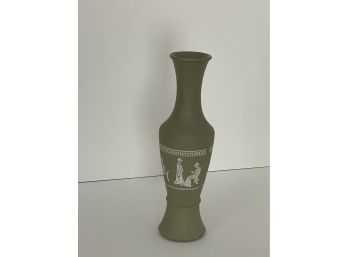 Green Avon Jasperware Style Vase