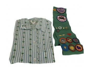 1980s Girl Scout Shirt And Sash