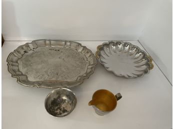 Assorted 'silver Toned' Pieces, Various Makers, 2 Engraved