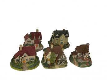 5 Old English Cottages Resin  / Ceramic Buildings