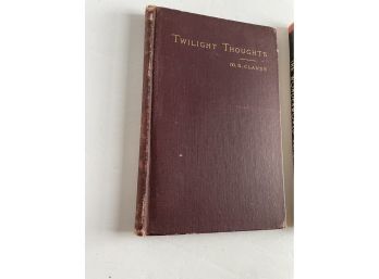 Twilight Thoughts, M. Claude, 1895 Book