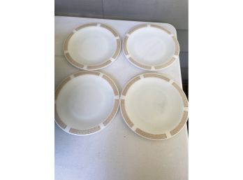 4 Anchor Hocking Glass Place Setters Dishes Plates