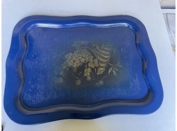 Blue Toile-style Tray