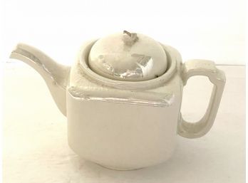 White Iridescent Opal Teapot