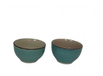 Two Royal Norfolk Blue And Brown Bowls