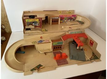 Two Folding Matchbox Track Case Playsets