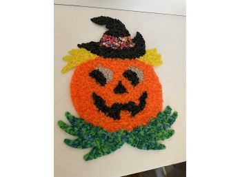 Plastic 'Popcorn' Pumpkin Halloween Decoration