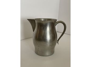 Inscribed Pewter Pitcher