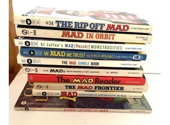 Collection Of 10 1960s-1970s Mad Magazine Collection Books- Lot 3