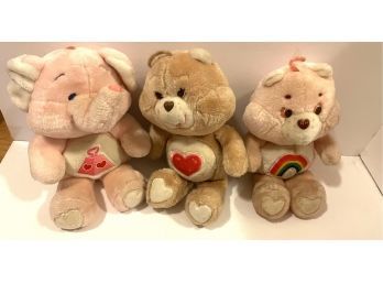 3 Vintage Kenner Plush Care Bears