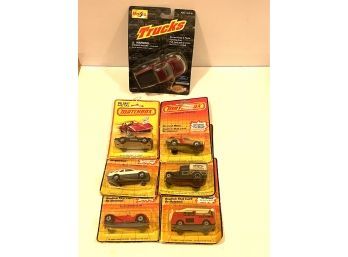 Assorted Diecast Vehicles On Card (Mostly Vintage Matchbox)
