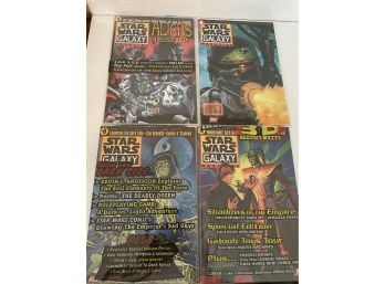 4 Star Wars Galaxy Magazines - 3,6,8,9