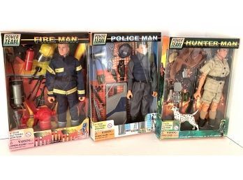 Power Team Fire Man, Police Man, Hunter Man