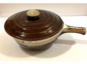 Monmouth Oven Proof USA Brown Drip Glaze Large Casserole Dish