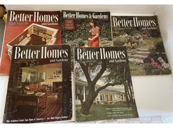 5 1940s Better Homes And Gardens Magazines