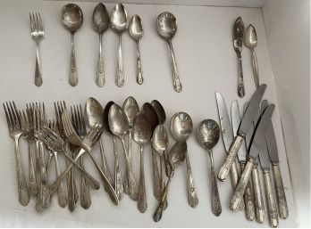 38 Pieces WM Rogers Silver Overlaid Paramount Silverware