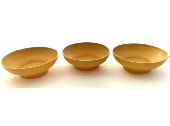 3 Harvest Gold Vintage Tupperware Bowls