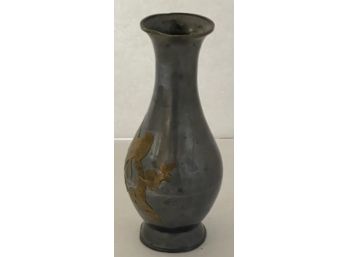 Pewter And Brass Bud Vase