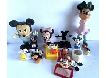 Large Lot Disney / Mickey Mouse & Minnie Items