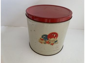 Vintage Kitchen Red & White Canister