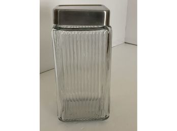 Anchor Hocking Ribbed Glass Storage Container