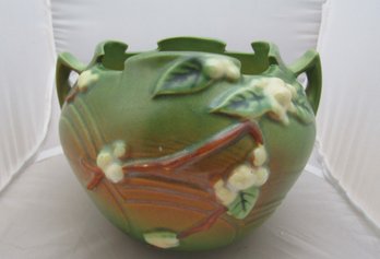 Vintage  5' Green Roseville IRB-5 Snowberry Vase