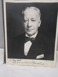 NY GOVERNOR ALFRED SMITH PERSONALIZED AUTOGRAPH PHOTO TO JOURNALIST INEZ ROBB