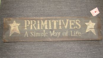 'PRIMITIVES' WALL SIGN PLAQUE