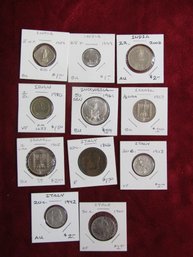 11 FOREIGN COINS LOT 1959-1999